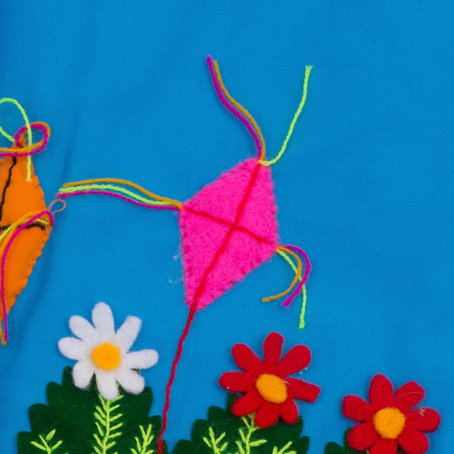 A Spring Day Applique Wall Hanging Andean Folk Art