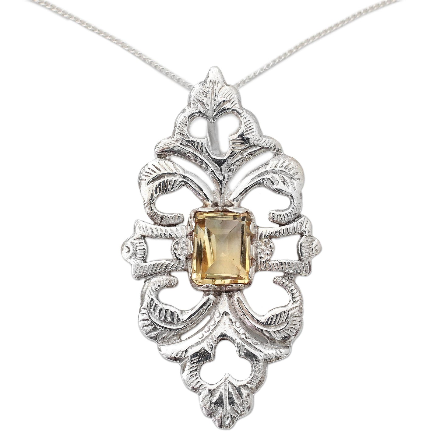 Sunshine Citrine pendant necklace