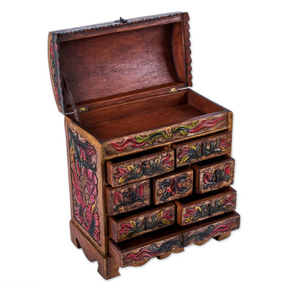 Bright Hummingbird Handcrated Jewelry Box