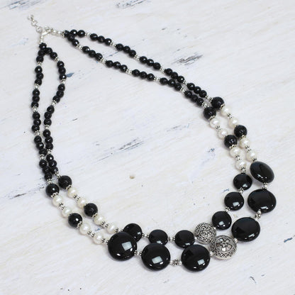 Midnight Dreams Pearl & Sterling Silver Strand Necklace