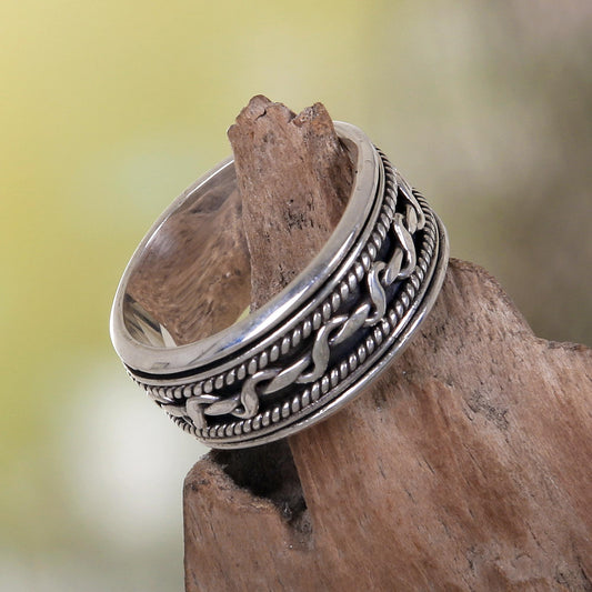 Knots Artisan Jewelry Sterling Silver Spinner Ring