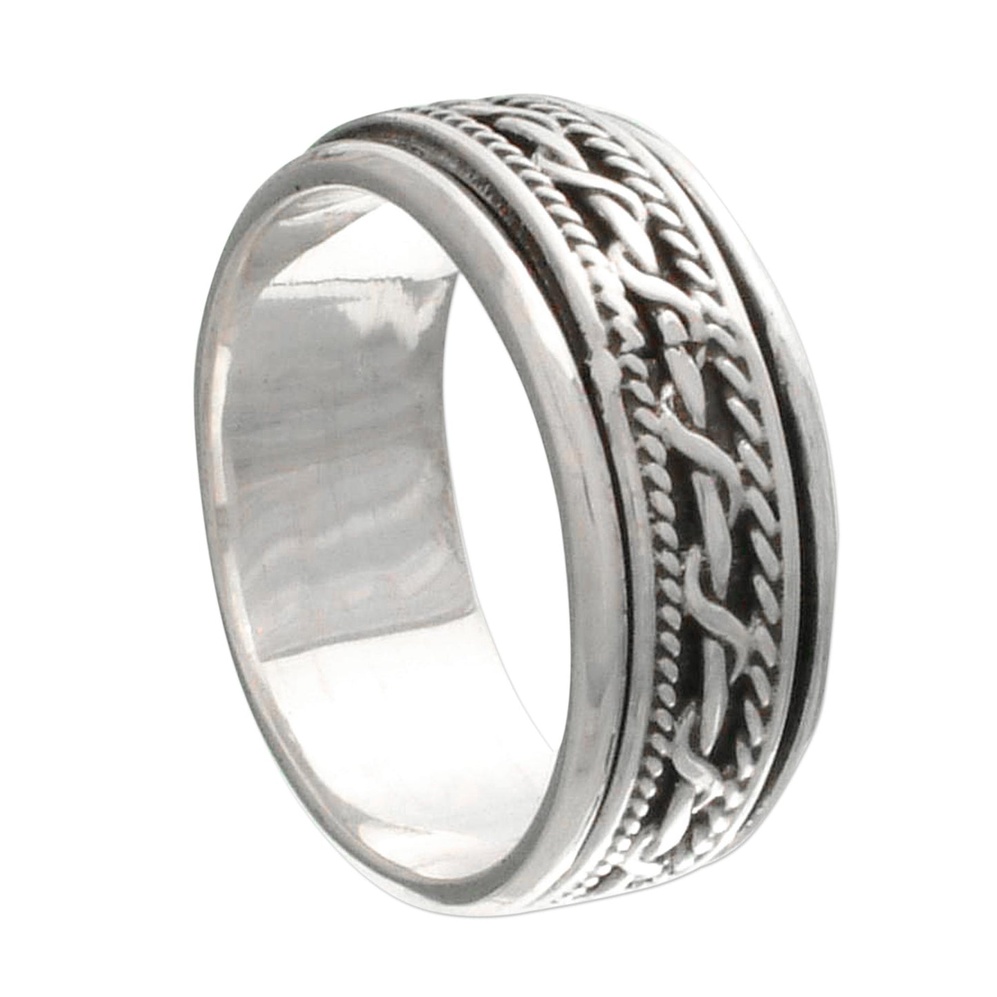 Knots Artisan Jewelry Sterling Silver Spinner Ring