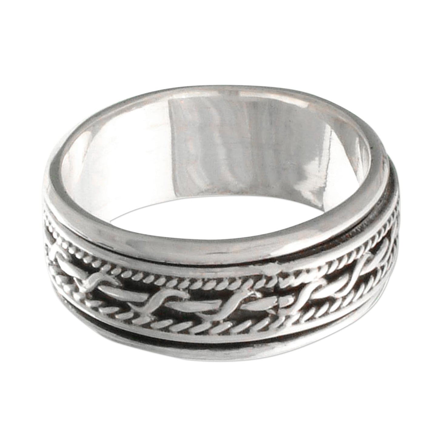 Knots Artisan Jewelry Sterling Silver Spinner Ring