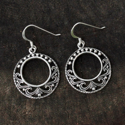 Dream Catcher Fair Trade Sterling Silver Dangle Earrings