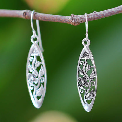 Spring Daisy Sterling Silver Earrings