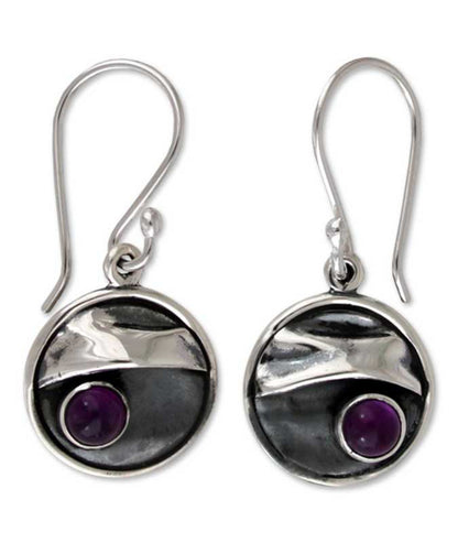 Taxco Dusk Amethyst & Silver Earrings