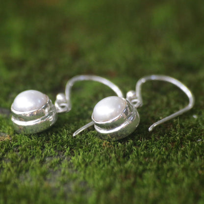 Full Moon Pearl Earrings