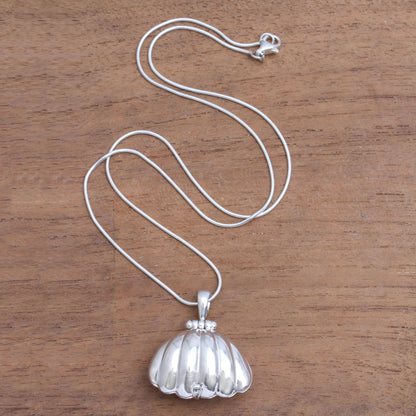 Seashell Sterling Silver Locket Necklace