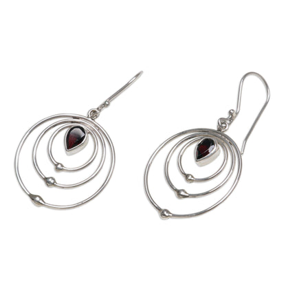 Radiant Garnet dangle earrings