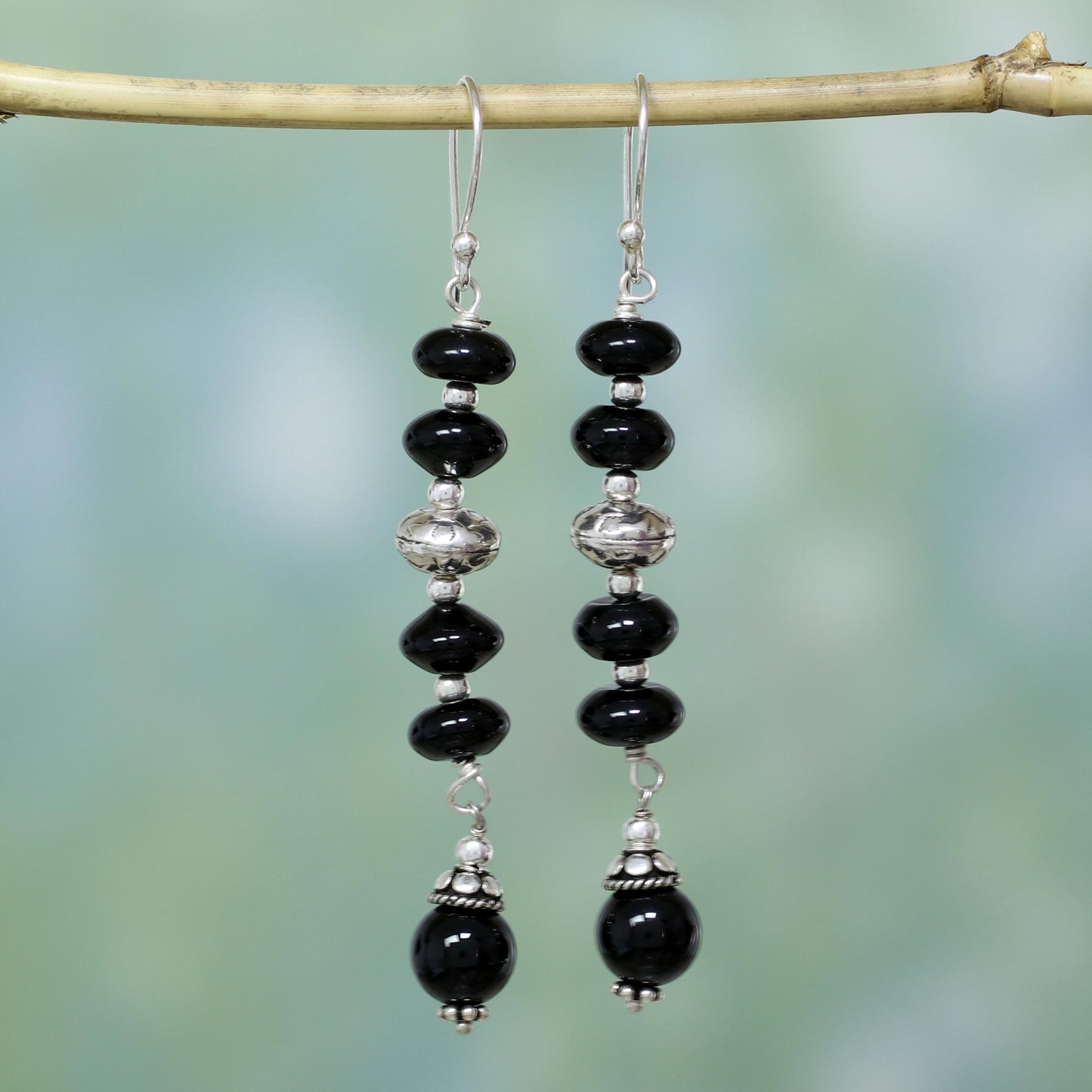 Distinction Onyx dangle earrings