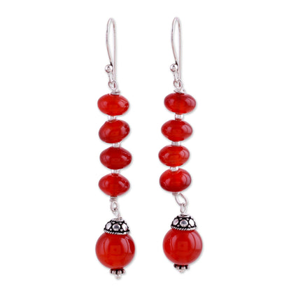 Fire Fall Beaded Earrings