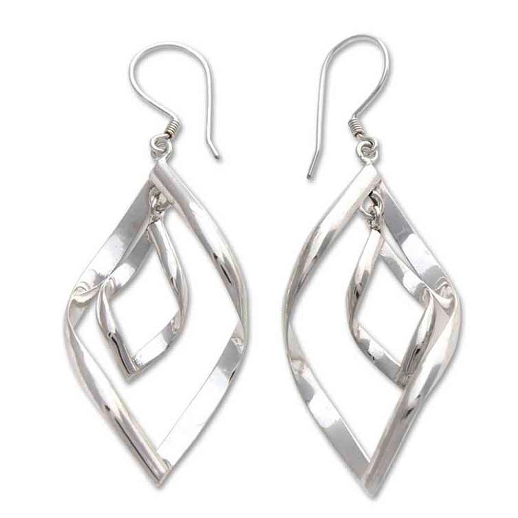 Infinite Dance Sterling Silver Earrings