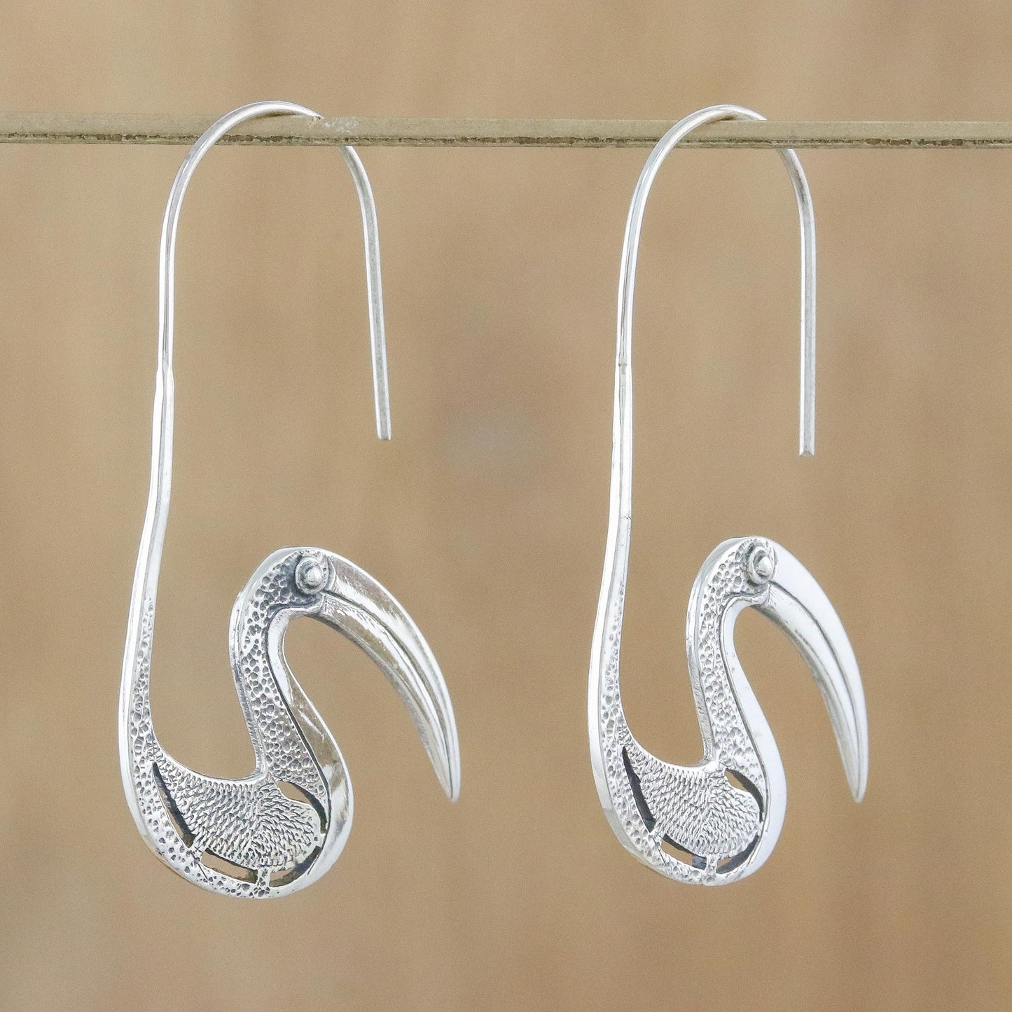 Gentle Stork Sterling silver drop earrings