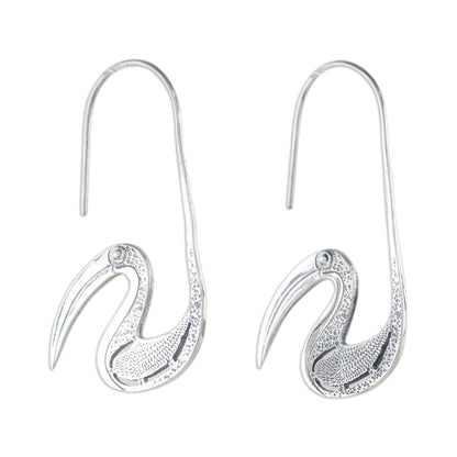 Gentle Stork Sterling silver drop earrings