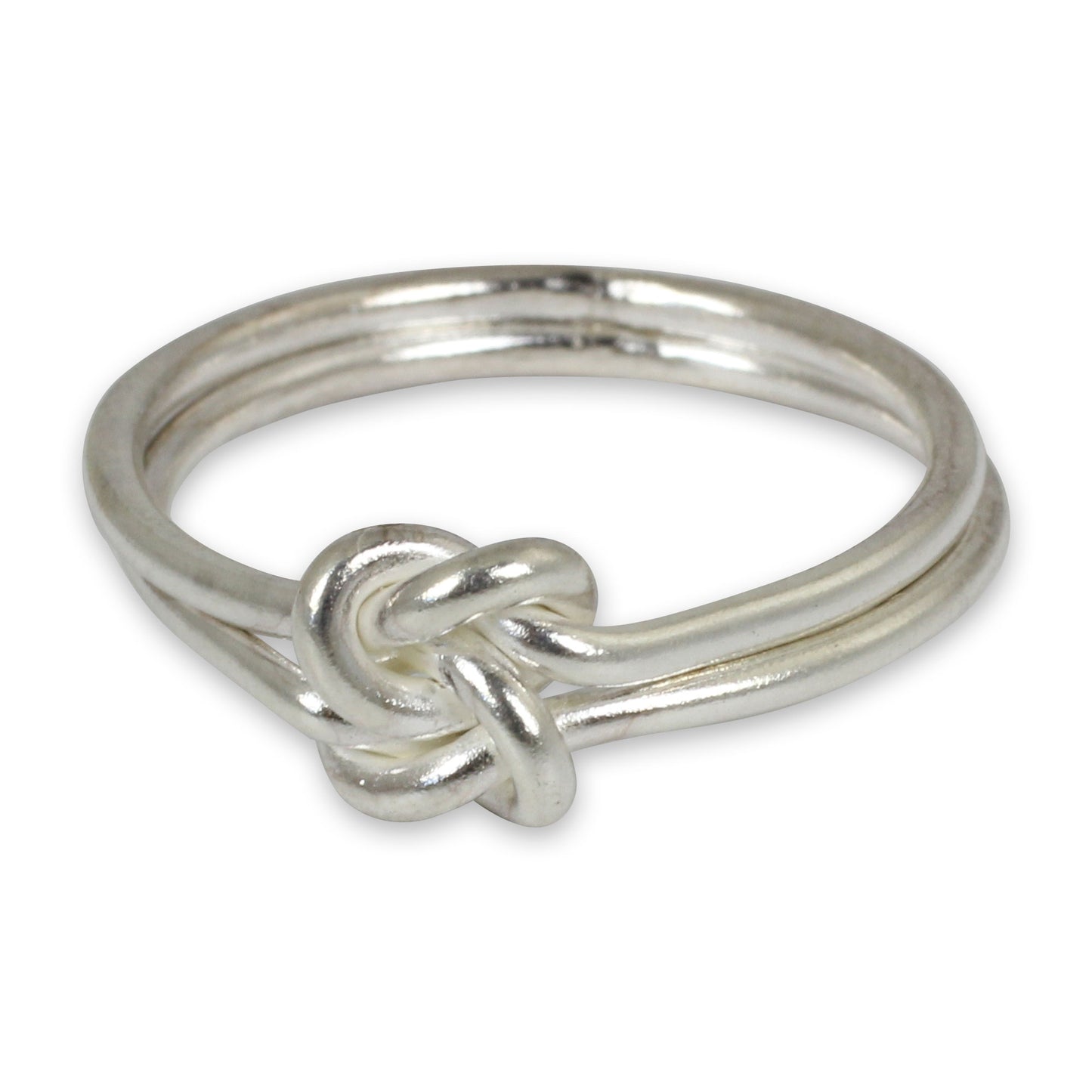 Love Knot Unique Sterling Silver Band Ring