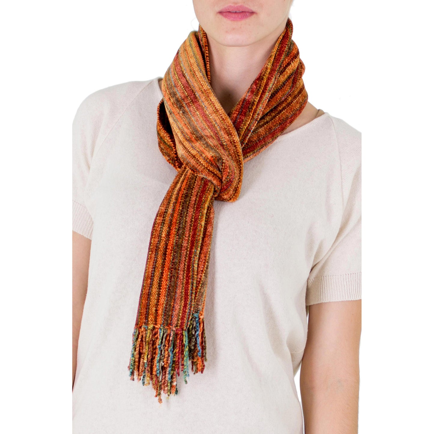 Heart of the Land Multicolor Bamboo Chenille Scarf