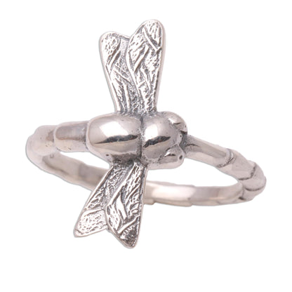 Dragonfly Fortunes Sterling Silver Cocktail Ring
