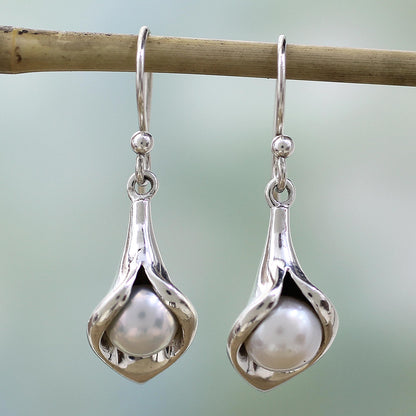 Calla Lily Sterling Silver Earrings