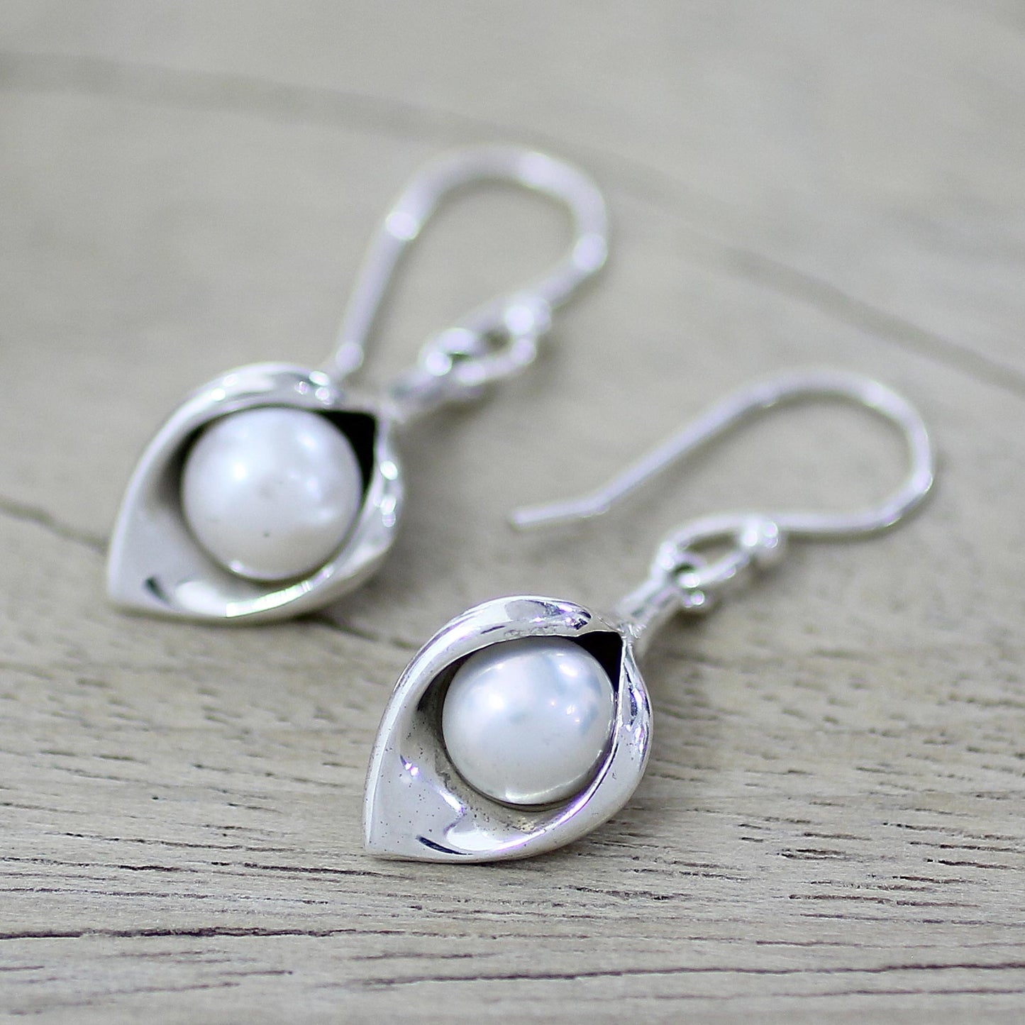 Calla Lily Sterling Silver Earrings