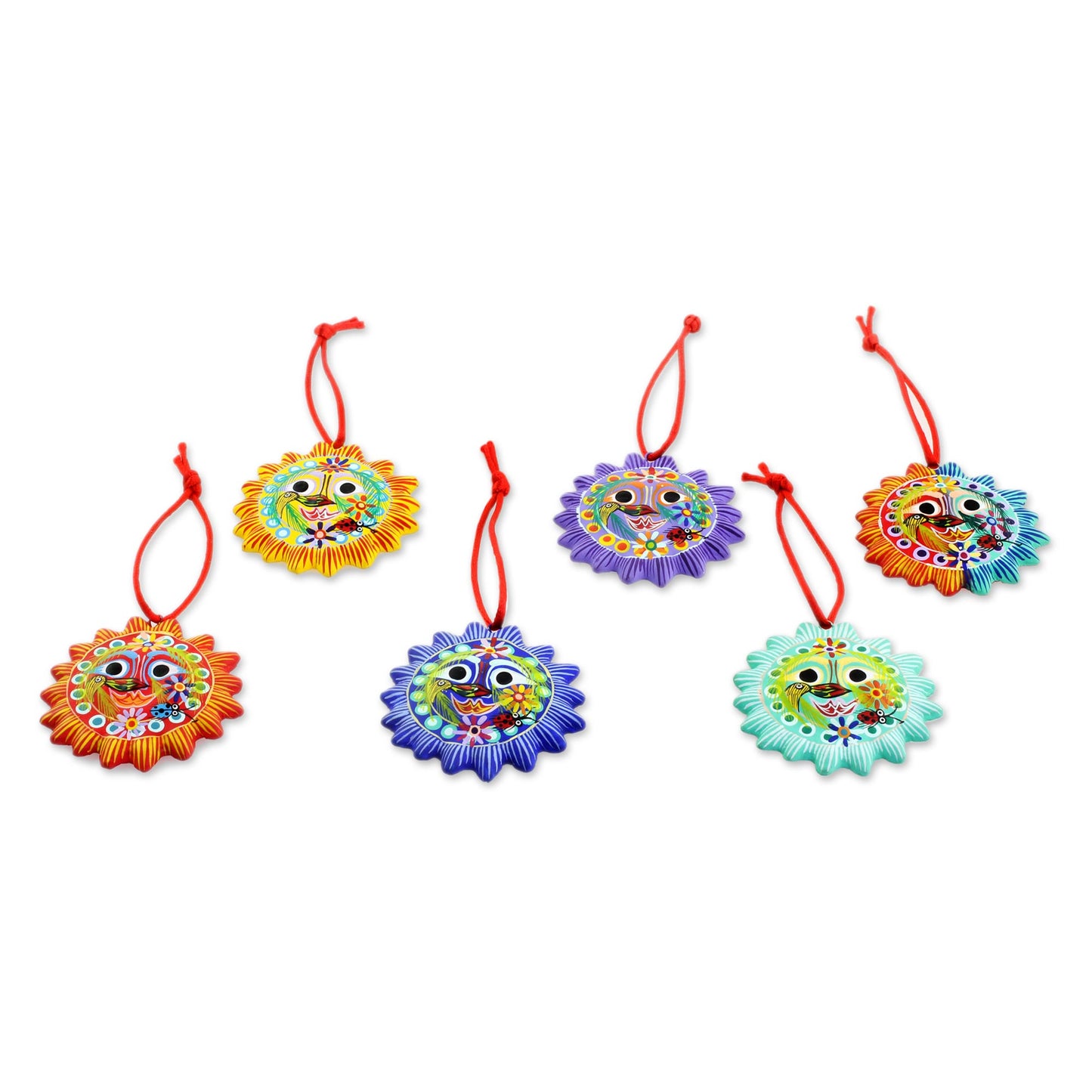 Lord of the Sun Ceramic Ornaments - Set of 6