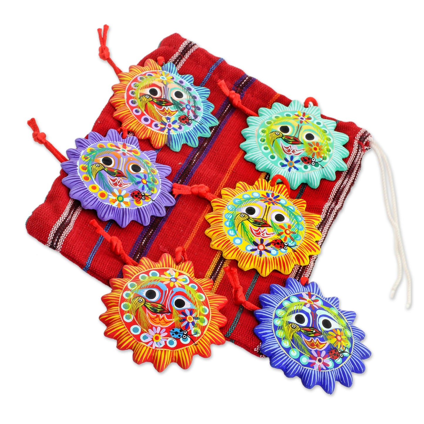 Lord of the Sun Ceramic Ornaments - Set of 6