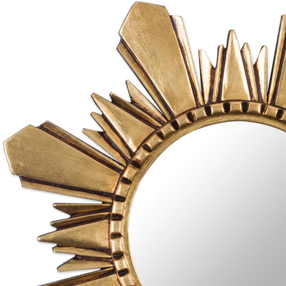 Cuzco Sun Handcrafted Gilded Wood Mirror (Medium)