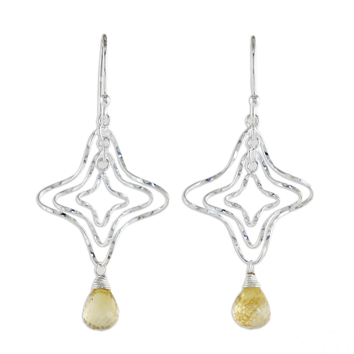 Starshine Citrine Dangle Earrings