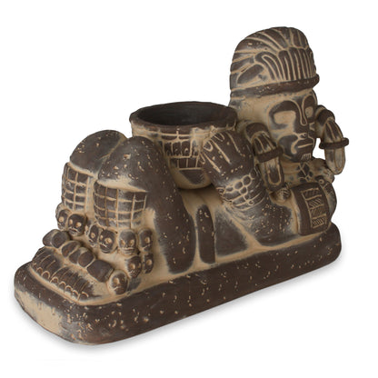 Aztec Chac Mool Ceramic Sculpture