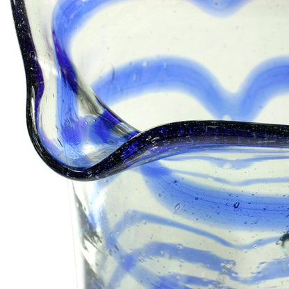 Blue Caress Blown glass pitcher