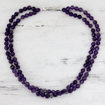 Wisdom's Fortune Amethyst strand necklace