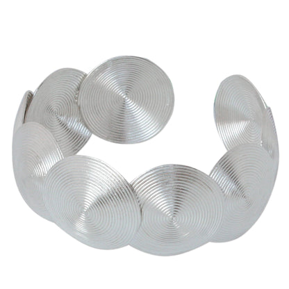 Flowing Fusion Unique Modern Sterling Silver Cuff Bracelet