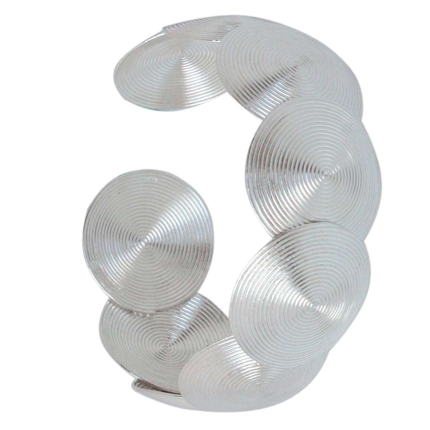 Flowing Fusion Unique Modern Sterling Silver Cuff Bracelet