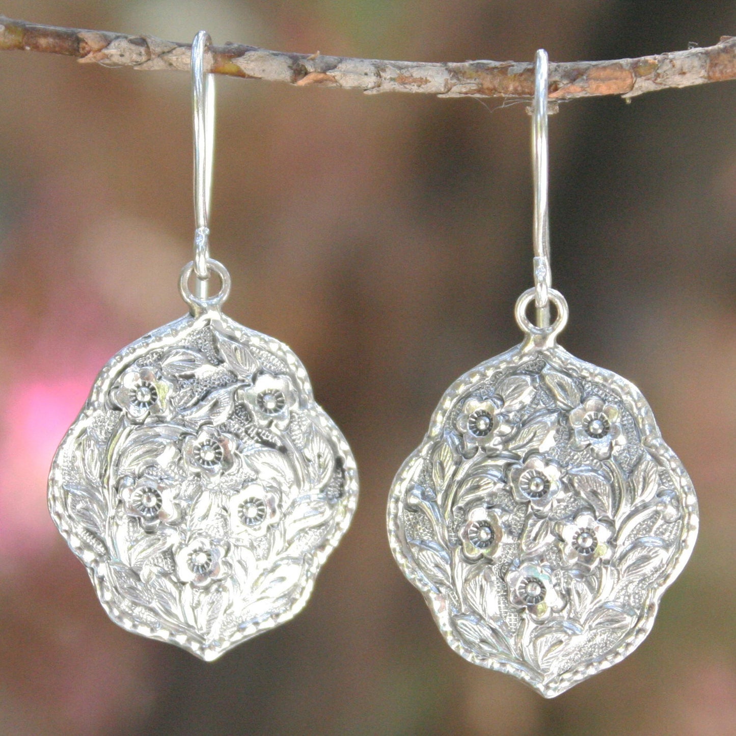 Spring Bouquet Sterling Silver Flower Earrings