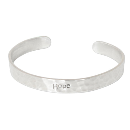 Hope Sterling Silver Cuff Bracelet