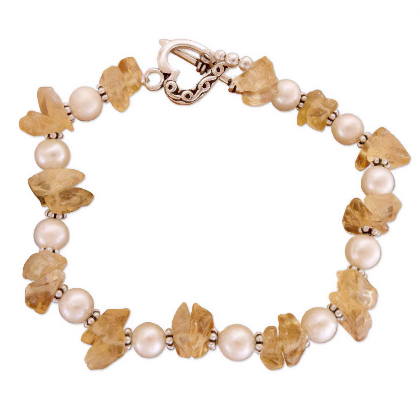 Summer Moon Citrine & Pearl Bracelet