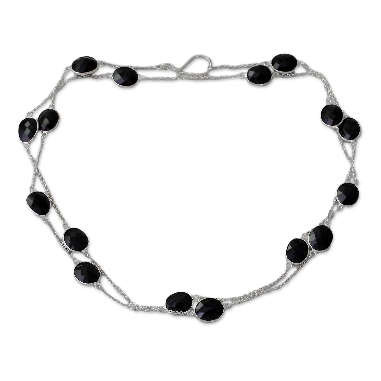 Duduma Majesty Onyx & Silver Necklace