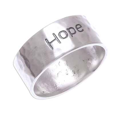 Spirit of Hope Inspirational Sterling Silver Band Ring