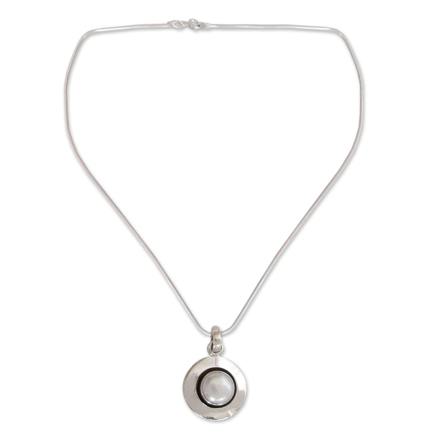 Moonlight Pearl & Sterling Silver Necklace