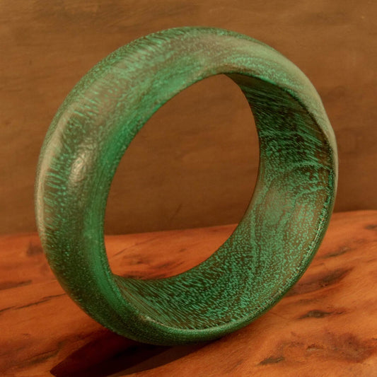 Green Mango Wood Bangle Bracelet