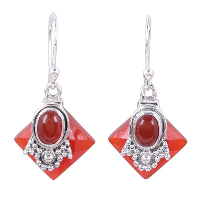 Delhi Sunset Multi-Gem Carnelian Earrings