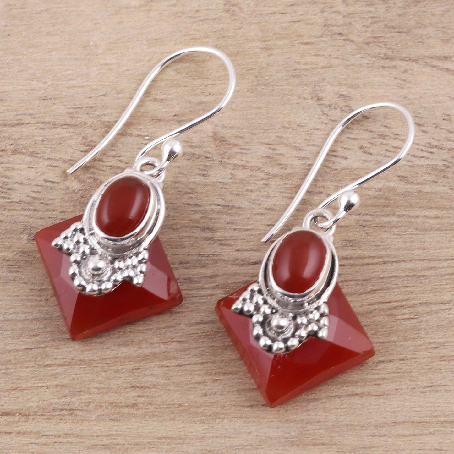 Delhi Sunset Multi-Gem Carnelian Earrings