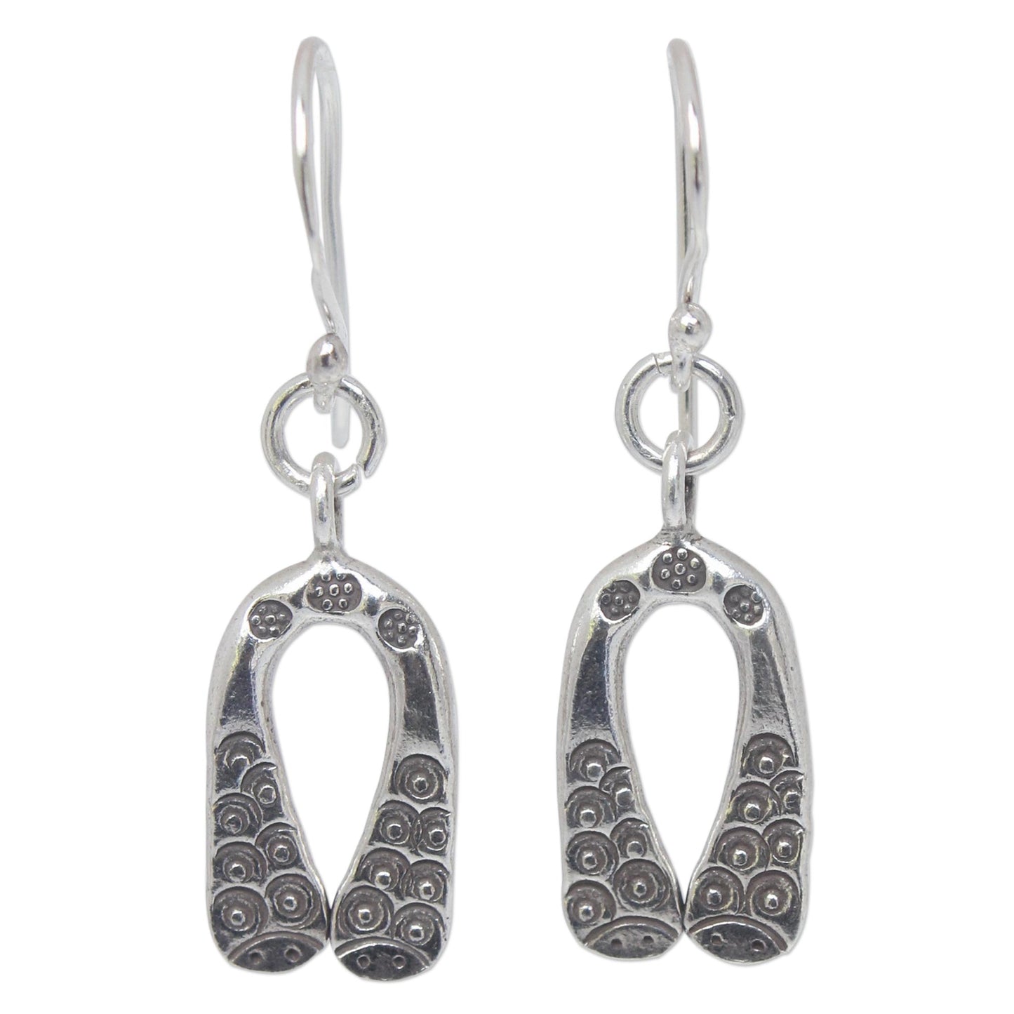 Siamese Snakes Sterling silver dangle earrings