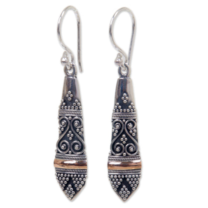 Ubud Dancer Gold & Sterling Silver Drop Earrings