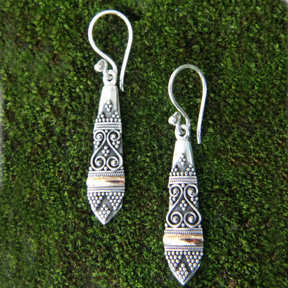 Ubud Dancer Gold & Sterling Silver Drop Earrings