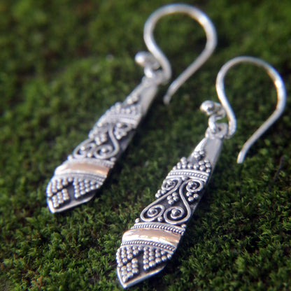 Ubud Dancer Gold & Sterling Silver Drop Earrings