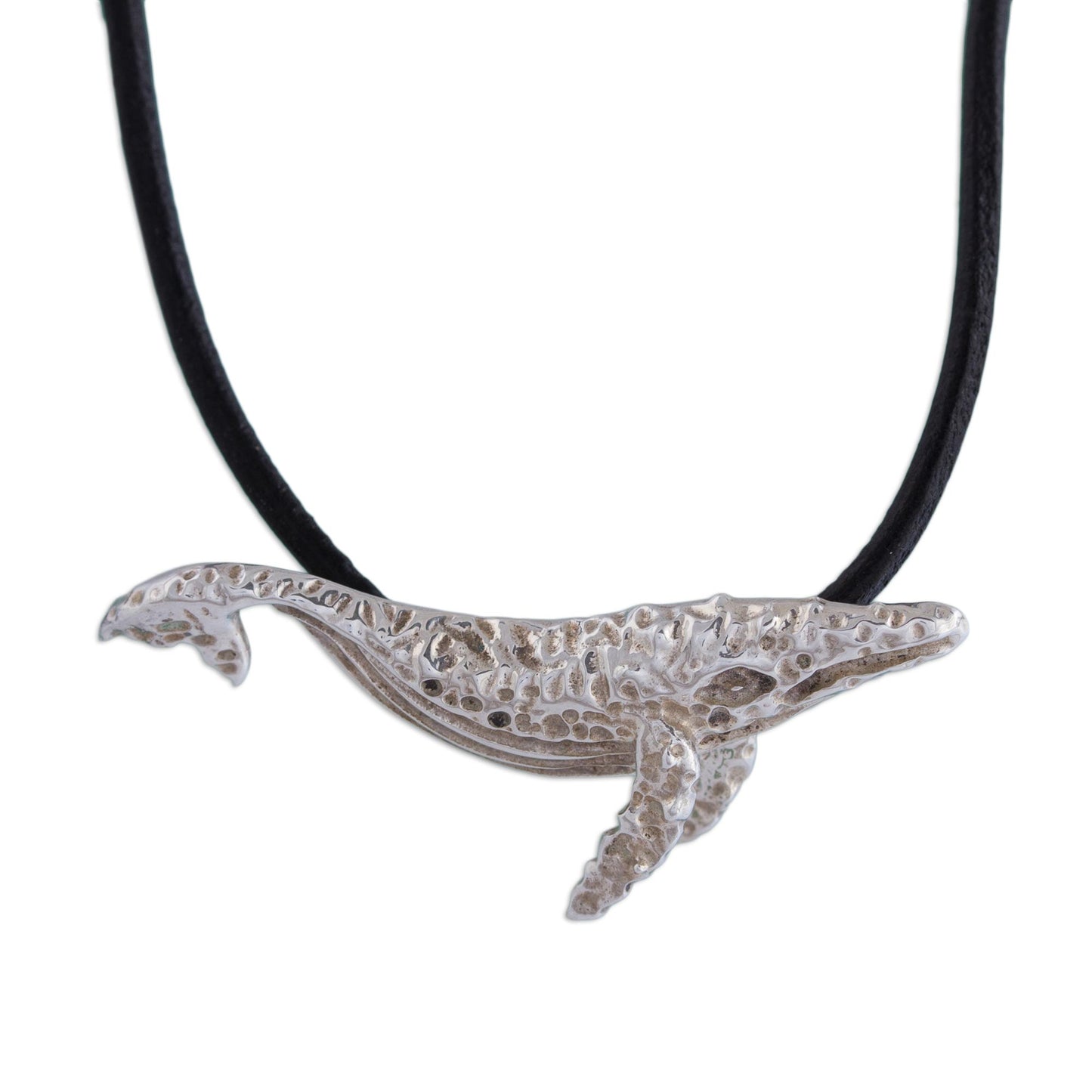 Great Gray Whale Sterling Silver Necklace