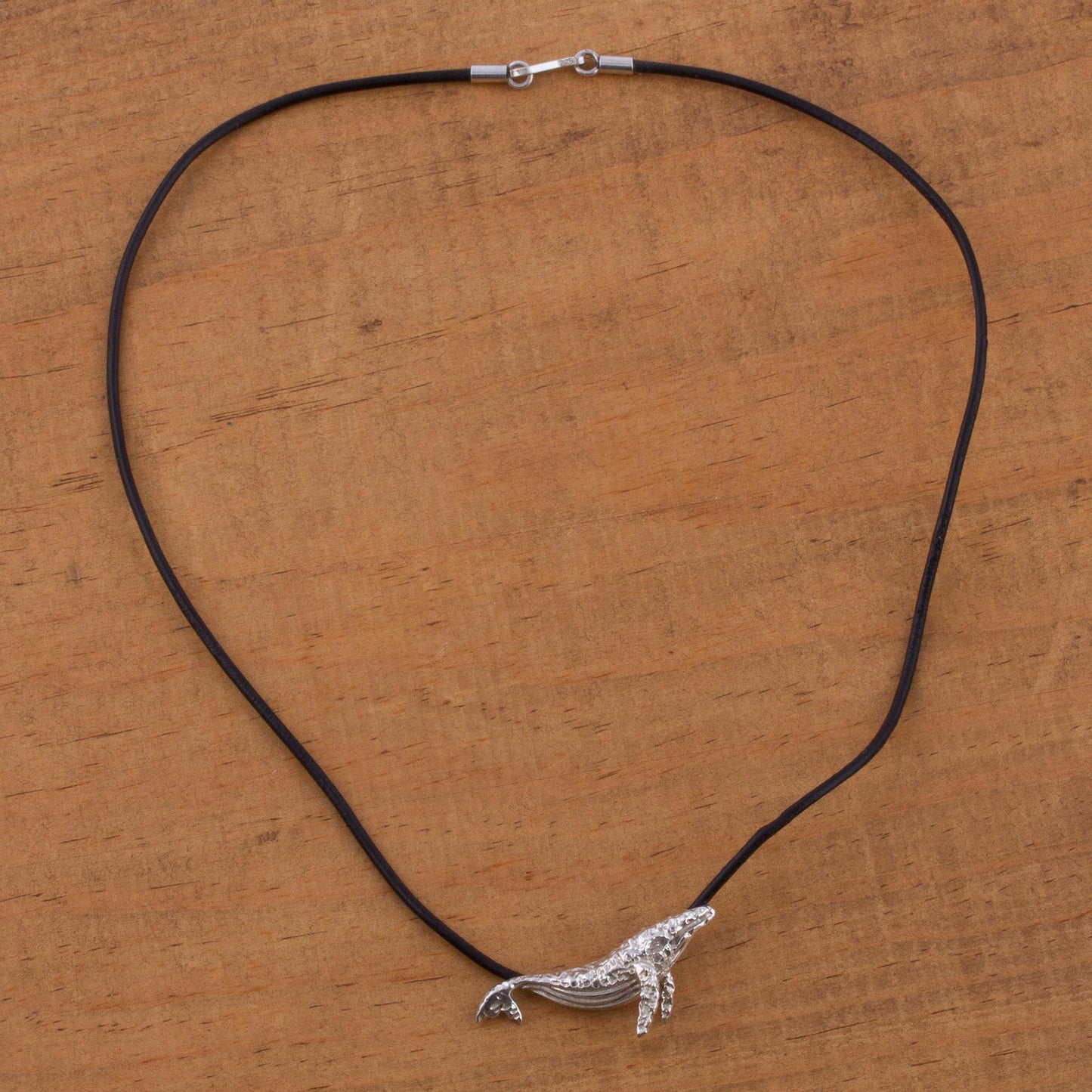 Great Gray Whale Sterling Silver Necklace