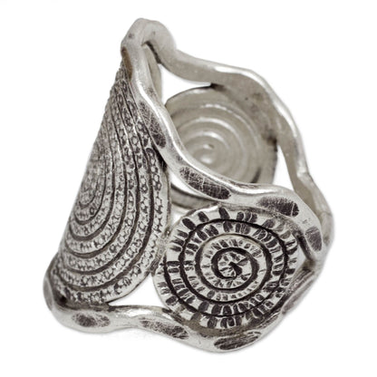 Hill Tribe Moon Handcrafted Sterling Silver Band Ring