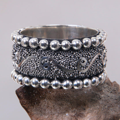 Queen of Java Hand Made Sterling Silver Band Ring