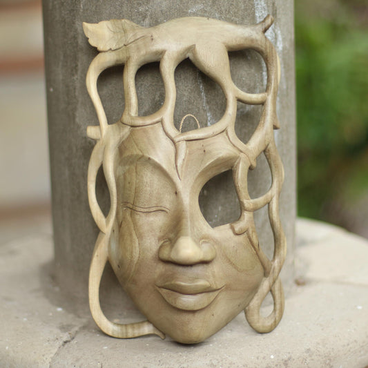 Woman of the Forest Hand Made Contemporary Wall Mask